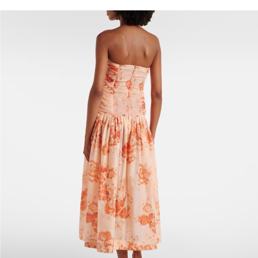 Zimmermann Cascadian floral strapless midi dress - Picture 4 of 11